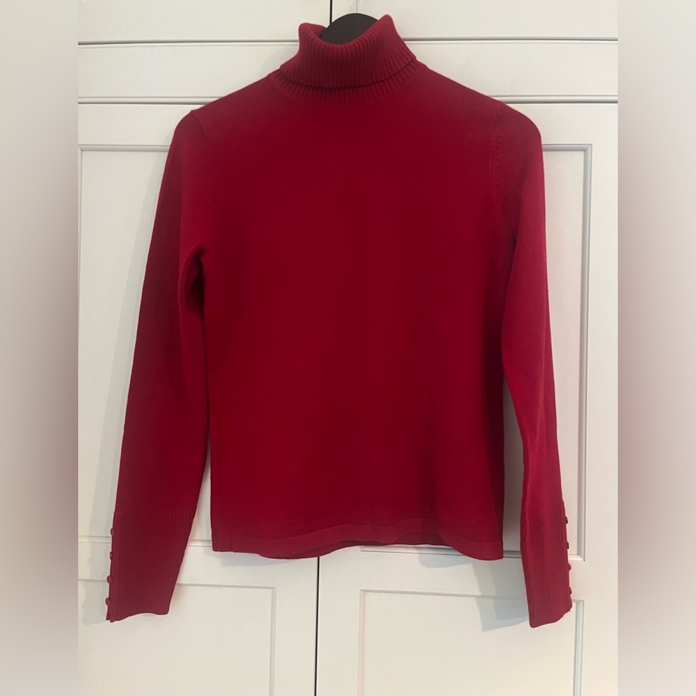 Amanda Smith turtleneck sweater size S red